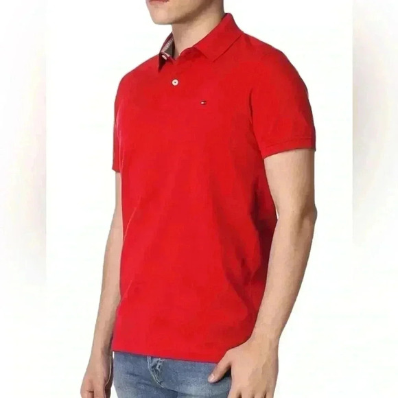 Tommy Hilfiger Mens Stretch Slim Fit Pique Polo Shirt Large. Size Chart in Photo - Picture 3 of 5